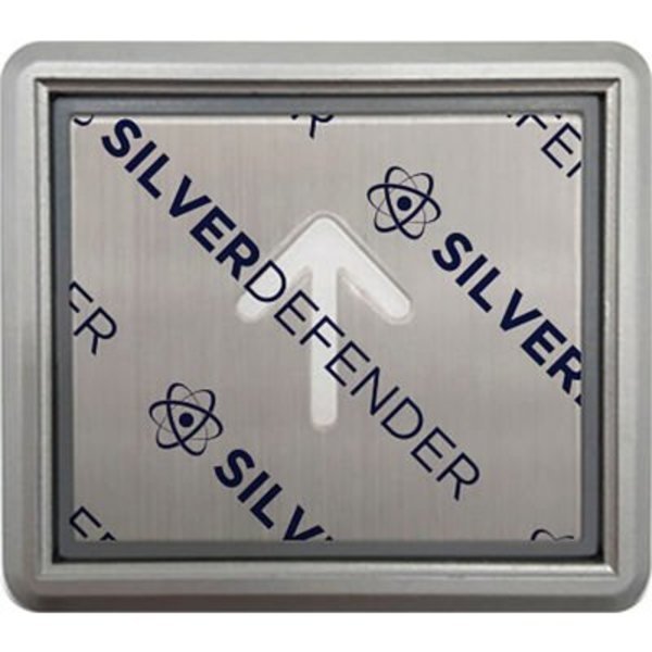 Silver Defender Antimicrobial Film For Square Elevator Buttons, 5